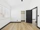 Bedroom with black trim and luxury vinyl plank flooring throughout at 566 Searchlight Dr, Las Vegas, NV 89110