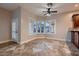 Inviting breakfast nook with large bay window and tile floors at 7521 Prancing Pony Ct, Las Vegas, NV 89131