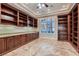 Office with custom built-ins, granite counters, recessed lights and a large window at 7521 Prancing Pony Ct, Las Vegas, NV 89131