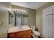 A charming bathroom featuring a vanity with decorative details and a neutral color scheme at 8716 Castle Hill Ave, Las Vegas, NV 89129