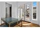 Bright office space with a modern desk and a view of the outdoor patio area at 11 Caminito Amore, Henderson, NV 89011