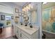 Bright bathroom featuring double sinks and a tub, showcasing a clean and inviting space at 1988 N Moapa Valley Blvd, Logandale, NV 89021