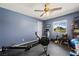 Home gym featuring a rowing machine and various exercise equipment, ideal for maintaining a healthy lifestyle at 1988 N Moapa Valley Blvd, Logandale, NV 89021