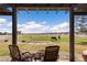 Inviting outdoor space with chairs and tranquil view of the open grassy area at 1988 N Moapa Valley Blvd, Logandale, NV 89021