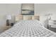 Bedroom featuring white bedding, headboard with shelving, and desk at 2445 Ping Dr, Henderson, NV 89074