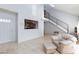 Bright and airy living room featuring high ceilings and tiled floors at 3939 Jontue St, Las Vegas, NV 89115