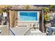 Aerial view of a backyard pool with lounge chairs and manicured landscaping at 41 Strada Moscato, Henderson, NV 89011
