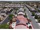 Aerial view of the home with a red outline, highlighting the property's boundaries and surroundings at 4216 Thunder Twice St, Las Vegas, NV 89129