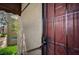 Exterior view of unit door, showing well-maintained landscaping at 5071 Pioneer Ave # 203, Las Vegas, NV 89146