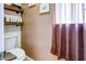 Powder room with a half wall of decorative shelves at 5325 Sandstone Dr, Las Vegas, NV 89142