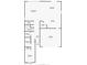 Detailed first-floor plan featuring the living spaces, kitchen, bathrooms, and entry at 9625 W Meranto Ave, Las Vegas, NV 89178