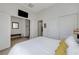 Bright bedroom with neutral walls, TV, large closet and tile entry from hall at 1264 Olivia Pkwy, Henderson, NV 89011