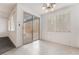 Bright dining area features tile floors, sliding glass doors to the patio, and a modern light fixture at 1273 Olivia Parkway Pkwy, Henderson, NV 89011