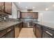 Kitchen with stainless steel appliances, granite countertops, and a tile backsplash at 1273 Olivia Parkway Pkwy, Henderson, NV 89011
