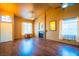Bright living room features a fireplace, high ceilings and hardwood floors at 1309 Misty View Ct, North Las Vegas, NV 89031
