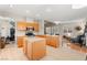 Stylish kitchen with wood cabinets, island and modern appliances in a spacious layout at 262 Cielito Lindo St, Henderson, NV 89012