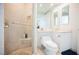 Bright bathroom showcasing a walk-in shower with glass door and modern fixtures at 2747 Paradise Rd # 2606, Las Vegas, NV 89109