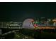 Unique Las Vegas skyline view at night, showcasing the Sphere with an eye-catching projection at 2747 Paradise Rd # 2606, Las Vegas, NV 89109