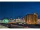 Expansive night view of the illuminated Las Vegas Strip with the glowing Sphere in the distance at 2747 Paradise Rd # 2606, Las Vegas, NV 89109