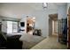 Inviting living room with high ceilings, large windows, and seamless access to the kitchen at 2905 Gentilly Ln, Las Vegas, NV 89108