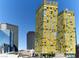 Las Vegas high-rise buildings feature colorful exterior design against a clear blue sky backdrop at 3726 Las Vegas Blvd # 2504, Las Vegas, NV 89158
