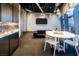 Modern living room boasts a sleek kitchenette, comfortable seating, and city views at 3726 Las Vegas Blvd # 2504, Las Vegas, NV 89158