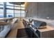 Sleek outdoor kitchen featuring stainless steel grills and a modern countertop with bar seating and views at 3726 Las Vegas Blvd # 2504, Las Vegas, NV 89158