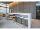 Stylish outdoor kitchen with sleek bar seating, modern design, and a contemporary aesthetic at 3726 Las Vegas Blvd # 2504, Las Vegas, NV 89158