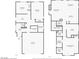 Detailed floor plan showcasing the layout of the two-story home with bedroom, bathroom, garage, and kitchen locations at 7013 Pacific Coast St, Las Vegas, NV 89148