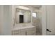 Ensuite bathroom features marble countertops and glass enclosed shower at 8 Rue Du Ville Way, Henderson, NV 89011