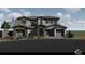 Two-story home featuring a stone-accented facade, tile roof, and a three-car garage, showcasing modern design and desert landscaping at 8 Rue Du Ville Way, Henderson, NV 89011