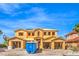 Exterior framing of a two-story home with three-car garage showcasing architectural structure and design at 8 Rue Du Ville Way, Henderson, NV 89011