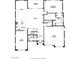 Detailed floor plan illustrating layout of the home with kitchen, pantry, bedrooms, garage, and covered patio at 8 Rue Du Ville Way, Henderson, NV 89011