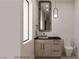 Classic powder room with designer fixtures, modern lighting and clean design at 8 Rue Du Ville Way, Henderson, NV 89011