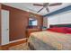 Spacious bedroom with a ceiling fan, dresser, and natural light at 8600 W Charleston Blvd # 2078, Las Vegas, NV 89117