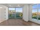 Relax on the balcony offering views of the community through large windows at 9101 Alta Dr # 207, Las Vegas, NV 89145