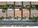 Aerial view of a residential neighborhood, highlighting the neat rows of houses and well-maintained landscaping at 10513 Shanna Trellis Ave, Las Vegas, NV 89144