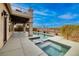 Inviting backyard pool with a spa and spacious patio, perfect for outdoor relaxation and enjoyment at 1342 Calle Calma, Henderson, NV 89012