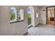 Charming balcony with decorative columns offering views of the surrounding landscape at 1409 Chambolle Ct, Las Vegas, NV 89144