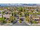 Scenic view of a well-maintained neighborhood with lush greenery and mountain views in the distance at 1409 Chambolle Ct, Las Vegas, NV 89144