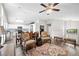 Open-concept living space with kitchen, dining area, and comfortable seating at 1922 Pyle, Las Vegas, NV 89183
