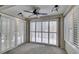 Sliding doors with plantation shutters leading to covered patio at 2007 High Mesa Dr, Henderson, NV 89012