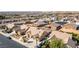 Aerial view of a residential neighborhood showcasing well-maintained homes and landscaping at 209 Eucalyptus Ln, Mesquite, NV 89027