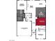 Detailed floor plan highlighting the layout of bedrooms, living spaces, and garage at 3044 Dagny St # Lot 7, Las Vegas, NV 89121