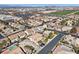 Wide shot of a residential area with shopping centers, sports fields, and neatly arranged houses at 319 Fox Lake Ave, Las Vegas, NV 89148