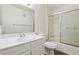 Clean bathroom featuring a shower, tub, and a modern vanity at 3225 Casey Dr # 203, Las Vegas, NV 89120
