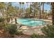 Community pool with patio, lounge chairs, and landscaping around the pool area at 3225 Casey Dr # 203, Las Vegas, NV 89120