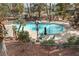 Community pool with lounge chairs, landscaping and palm trees around the pool area at 3225 Casey Dr # 203, Las Vegas, NV 89120