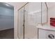 Bathroom highlighting a glass-enclosed shower at 3439 Cottage Canyon St, Laughlin, NV 89029