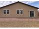 The backyard has a patio and a gravel area at 3530 E Moffat Ave, Pahrump, NV 89061